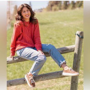 Jillian Harris x Joe Fresh Collab Mary Leopard Print Sneakers Size 6